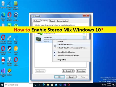 Windows 10 activer mixage stereo